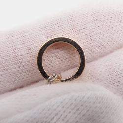 Pre Owned Cartier Love 18K White Gold & 18K Rose Gold 6 Diamonds Necklace 