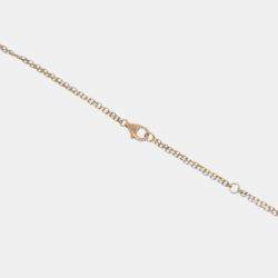 Pre Owned Cartier Love 18K White Gold & 18K Rose Gold 6 Diamonds Necklace 