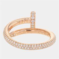 Pre Owned Cartier Juste Un Clou 18K Rose Gold, Diamond Ring EU 51