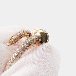 Pre Owned Cartier Juste Un Clou 18K Rose Gold, Diamond Ring EU 51