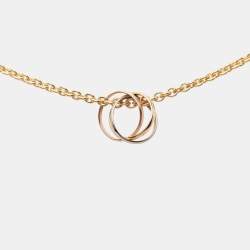 Pre Owned قلادة كارتييه ترينيتي سلسلة ذهب وردي وأبي ض وأصفر عيار 18