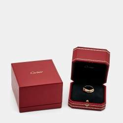 Pre Owned Cartier Trinity 18k Rose Gold Band Ring Size 56