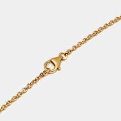 Pre Owned Cartier Love Interlocking Loops 18k Yellow Gold Necklace