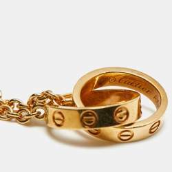 Pre Owned Cartier Love Interlocking Loops 18k Yellow Gold Necklace