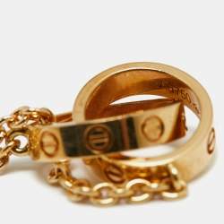 Pre Owned Cartier Love Interlocking Loops 18k Yellow Gold Necklace