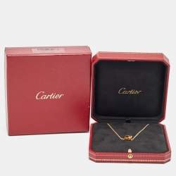 Pre Owned Cartier Love Interlocking Loops 18k Yellow Gold Necklace