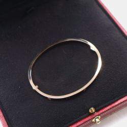 Pre Owned Cartier Love Classic Small Model 6 Diamond 18k Gold Bracelet 16