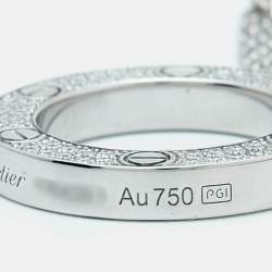 Pre Owned Cartier Love Diamonds 18k White Gold Necklace