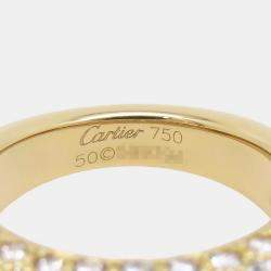 مملوكة مسبقًا Cartier Vintage Mimi 18K Yellow Gold Diamond Ring EU 50
