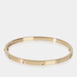 Pre Owned Cartier Love 18K Yellow Gold Diamond Small Bracelet