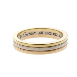 Cartier Trinity 18K Three Tone Gold Wedding Band Ring Size 48