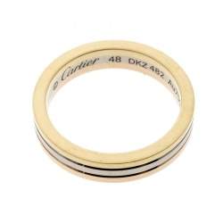 Cartier Trinity 18K Three Tone Gold Wedding Band Ring Size 48