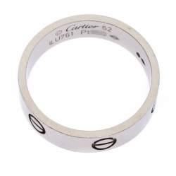 Pre Owned Cartier Love Platinum Band Ring Size 62