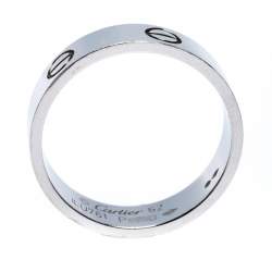 Pre Owned Cartier Love Platinum Band Ring Size 62