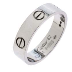 Pre Owned Cartier Love Platinum Band Ring Size 62