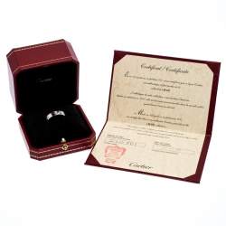 Pre Owned Cartier Love Platinum Band Ring Size 62