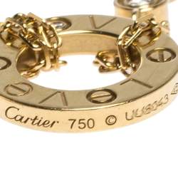 مملوكة مسبقًا Cartier Love Diamond 18K Yellow Gold Chain Bracelet