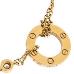 مملوكة مسبقًا Cartier Love Diamond 18K Yellow Gold Chain Bracelet