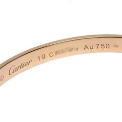 مملوكة مسبقًا Cartier Love 18K Rose Gold Open Cuff Bracelet 19