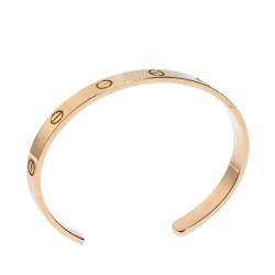 مملوكة مسبقًا Cartier Love 18K Rose Gold Open Cuff Bracelet 19