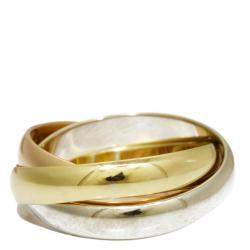 Pre Owned خاتم كارتييه "ليه موست دو كارتييه ترينيتي" ذهب أصفر عيار 18 و ذهب وردي عيار 18 و ذهب أبيض عيار 18 مقاس 49