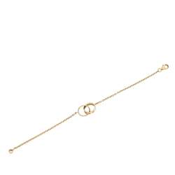 Pre Owned Cartier Love Interlocking 2 Hoops 18K Yellow Gold Bracelet