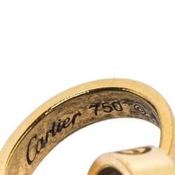 Pre Owned Cartier Love Interlocking 2 Hoops 18K Yellow Gold Bracelet