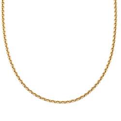 Pre Owned Cartier 18K Yellow Gold Flat Round Chain Link Necklace