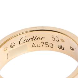 مملوكة مسبقًا Cartier LOVE 18K Yellow Gold Band Ring 53