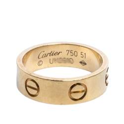 مملوكة مسبقًا خاتم كارتييه "لوف"حلقة ذهب أصفر عيار 18 مقاس 51