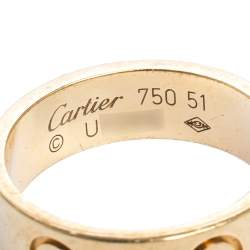 مملوكة مسبقًا خاتم كارتييه "لوف"حلقة ذهب أصفر عيار 18 مقاس 51