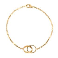 مملوكة مسبقًا Cartier Love Interlocking Screw Motif 18K Yellow Gold Bracelet