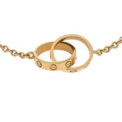 مملوكة مسبقًا Cartier Love Interlocking Screw Motif 18K Yellow Gold Bracelet