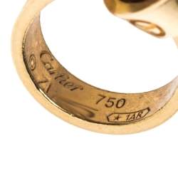 مملوكة مسبقًا Cartier Love Interlocking Screw Motif 18K Yellow Gold Bracelet