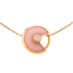 Cartier Amulette de Cartier Diamond Pink Opal 18K Rose Gold