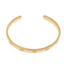 مملوكة مسبقًا Cartier LOVE 18K Yellow Gold Open Cuff Bracelet 18