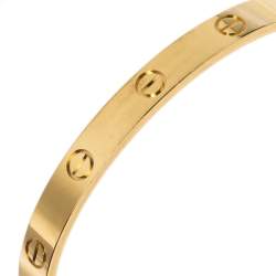 مملوكة مسبقًا Cartier LOVE 18K Yellow Gold Open Cuff Bracelet 18