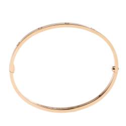 Pre Owned Cartier LOVE 18K Rose Gold Narrow Bangle Bracelet Size 19