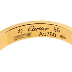 Pre Owned Cartier Love 18K Yellow Gold Wedding Band Ring 59