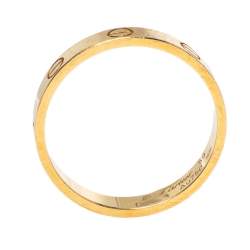 Pre Owned Cartier Love 18K Yellow Gold Wedding Band Ring 59