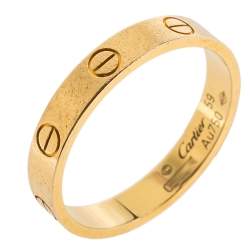 Pre Owned Cartier Love 18K Yellow Gold Wedding Band Ring 59