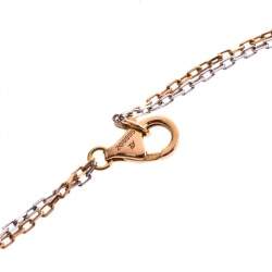 Pre Owned Cartier LOVE 6 Diamonds 18K Two Tone Gold Double Strand Necklace