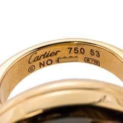 مملوكة مسبقًا خاتم كوكتيل كارتييه باشا دي كارتييه صدف ذهب أصفر عيار 18 دائرة مقاس 53