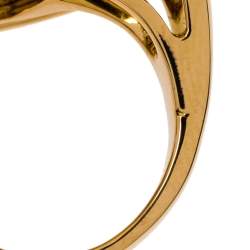 مملوكة مسبقًا خاتم كوكتيل كارتييه باشا دي كارتييه صدف ذهب أصفر عيار 18 دائرة مقاس 53