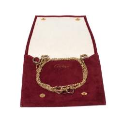 مملوكة مسبقًا Cartier Trinity de Cartier 18K Three Tone Gold Station Necklace