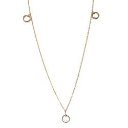 مملوكة مسبقًا Cartier Trinity de Cartier 18K Three Tone Gold Station Necklace