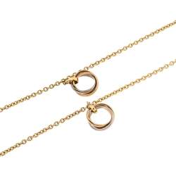 مملوكة مسبقًا Cartier Trinity de Cartier 18K Three Tone Gold Station Necklace