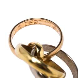 مملوكة مسبقًا Cartier Trinity de Cartier 18K Three Tone Gold Station Necklace