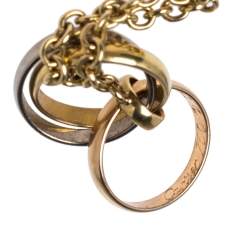 مملوكة مسبقًا Cartier Trinity de Cartier 18K Three Tone Gold Station Necklace