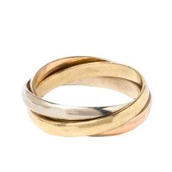 مملوكة مسبقًا خاتم كارتييه ترينيتي دو كارتييه ثلاثي الألوان عيار 18 مقاس 52